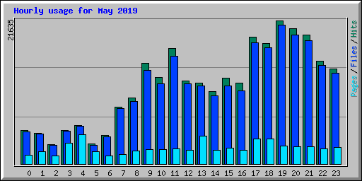 Hourly usage for May 2019