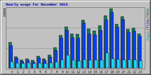 Hourly usage for December 2019